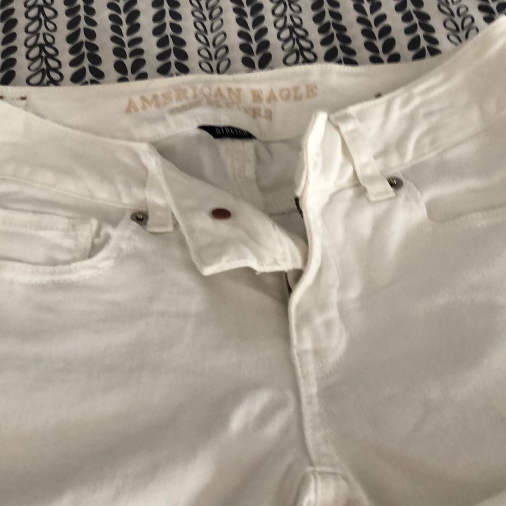 American Eagle White Jean Shorts